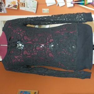 Sugar rush, women's medium, black/see through party shirt